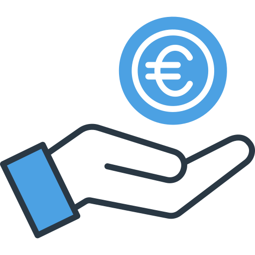 icona euro finanziamento risparmio economia icona euro contributi finanziamento risparmio economia
